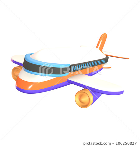 3D icon airplane rendered isolated on the transparent background 106250827