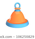 3D icon desk bell rendered isolated on the transparent background 106250829