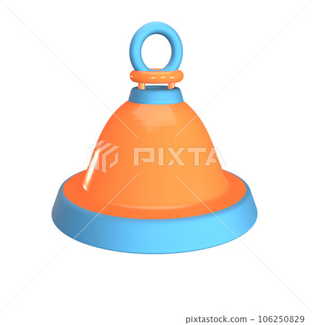 3D icon desk bell rendered isolated on the transparent background 106250829