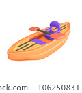 3D icon kayak rendered isolated on the transparent background 106250831