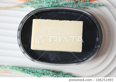 natural soap bar on table natural soap bar on table 106251465