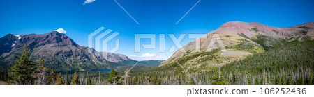 Hidden Lake overview from Logan Pass in Glacier National Park, Montana, USA. Hidden Lake overview from Logan Pass in Glacier National Park, Montana, USA. 106252436