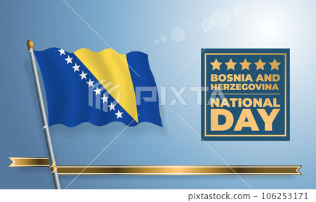 Bosnia and Herzegovina National Day, celebration template banner 106253171
