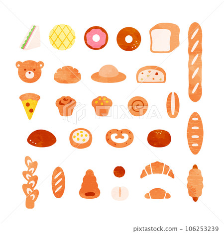 新鮮出爐的麵包套裝 106253239