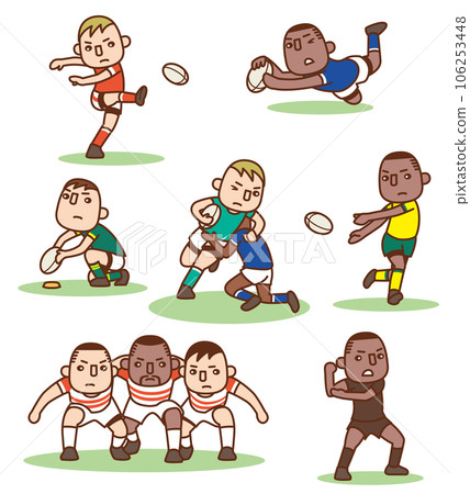 Rugby national team illustration collection Rugby national team illustration collection 106253448