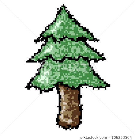Pine tree pixel art Pine tree pixel art 106253504