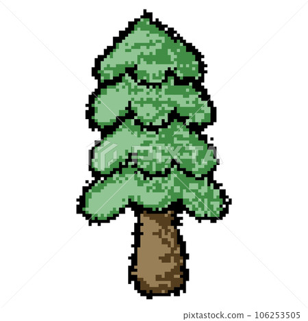 Pine tree pixel art Pine tree pixel art 106253505