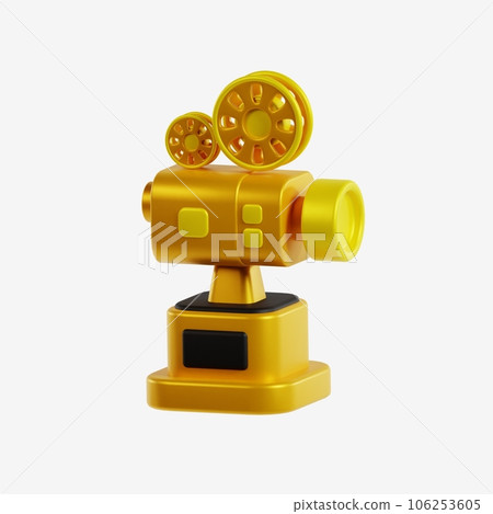 Golden filming icon Golden filming icon 106253605