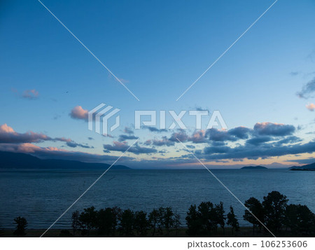 Dawn over Lake Biwa Dawn over Lake Biwa 106253606