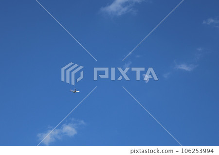 Airplane and Moon 106253994