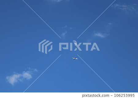 Airplane and Moon 106253995