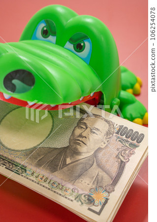 cash bill 10,000 yen don't let go crocodile toy miser cash bill 10,000 yen don't let go crocodile toy miser 106254078