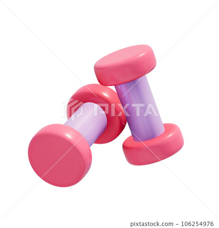 3d Sports dumbbell illustration 106254976