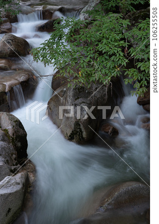 奧多納山谷,一條流經新鮮綠色植物的河流 奧多納山谷,一條流經新鮮綠色植物的河流 106255508