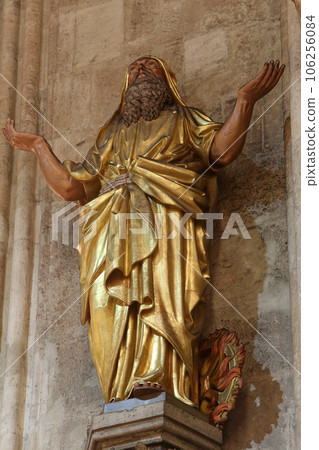 Saint Elijah, statue in Zagreb cathedral dedicated to the Assumption of Mary 106256084