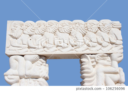 Jacob's dream, Statue in Jaffa south of Tel Aviv city, Israel 106256096