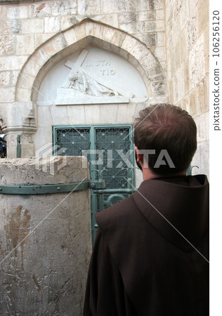 Via Dolorosa, 3rd Stations of the Cross in Jerusalem, Israel 106256120