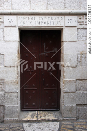 Via Dolorosa, 5th Stations of the Cross, Jerusalem, Israel Via Dolorosa, 5th Stations of the Cross, Jerusalem, Israel 106256125
