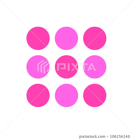 Treatment of simple figures of 9 circles-Pop and cute round point design material Treatment of simple figures of 9 circles-Pop and cute round point design material 106256148