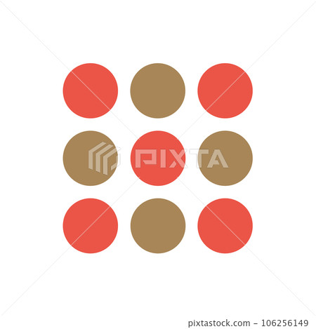Treatment of simple figures of 9 circles-Japanese modern cute round point design material Treatment of simple figures of 9 circles-Japanese modern cute round point design material 106256149