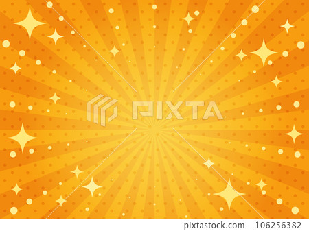 Glittering pop and cute concentration line background (orange) Glittering pop and cute concentration line background (orange) 106256382