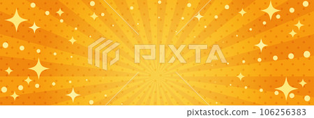 Glittering pop and cute concentration line background (orange) Glittering pop and cute concentration line background (orange) 106256383