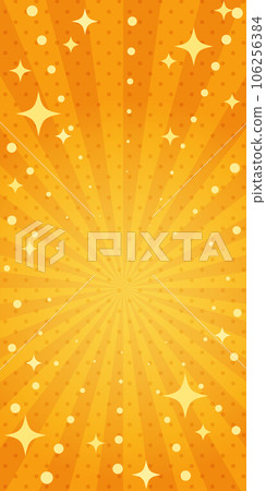 閃閃發光的流行和可愛的濃度線背景（橙色） 106256384