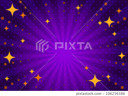 閃閃發光的流行和可愛的濃度線背景（萬聖節顏色） 106256386