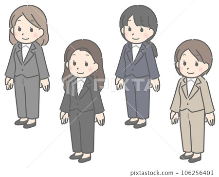 穿西裝的年輕女子(褲子) 穿西裝的年輕女子(褲子) 106256401