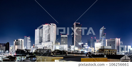 Night view of buildings in Nagoya 106256661