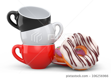 Ceramic coffee cup for cappuccino, americano, espresso, mocha, latte on white Ceramic coffee cup for cappuccino, americano, espresso, mocha, latte on white 106256966