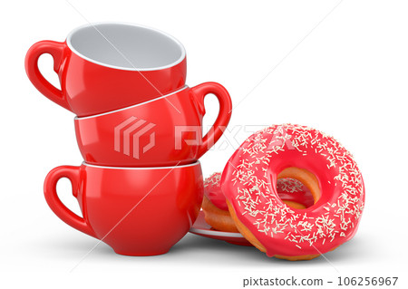 Ceramic coffee cup for cappuccino, americano, espresso, mocha, latte on white Ceramic coffee cup for cappuccino, americano, espresso, mocha, latte on white 106256967