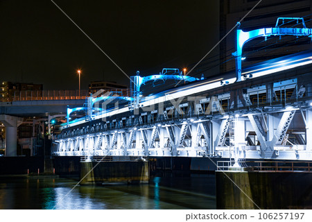 Tobu Isesaki Line Railway Bridge Sumidagawa Bridge Tobu Isesaki Line Railway Bridge Sumidagawa Bridge 106257197