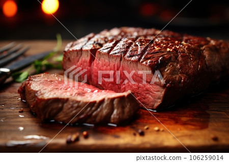 tasty looking brisket bbq from the smoker and well rested, Generative AI tasty looking brisket bbq from the smoker and well rested, Generative AI 106259014