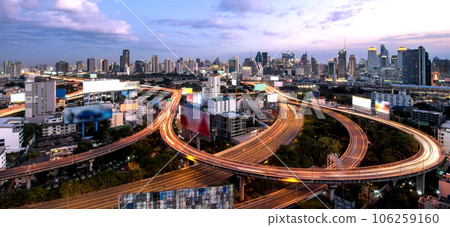 Night of the Metropolitan Bangkok City downtown cityscape urban skyline Thailand in December 2017 - Cityscape Bangkok city Thailand Night of the Metropolitan Bangkok City downtown cityscape urban skyline Thailand in December 2017 - Cityscape Bangkok city Thailand 106259160
