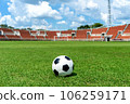 soccer field,football field , green grass background texture on the athletic stadium 106259171