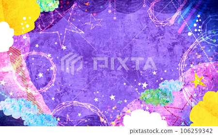 Halloween background material collage purple color 106259342