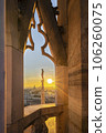 Window view from Milan Cathedral looking at the sunset 106260075