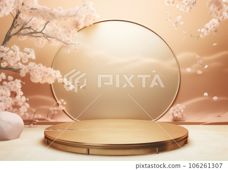 Gold Luxury Product Background Stand Float Stock Illustration 1990461728