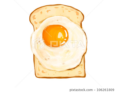 Toast, white bread, Yamagata mountain food, fried egg, egg, Laputa bread, breakfast, breakfast, freshly baked Toast, white bread, Yamagata mountain food, fried egg, egg, Laputa bread, breakfast, breakfast, freshly baked 106261809