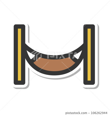 貼紙式露營相關單品圖標吊床 106262944