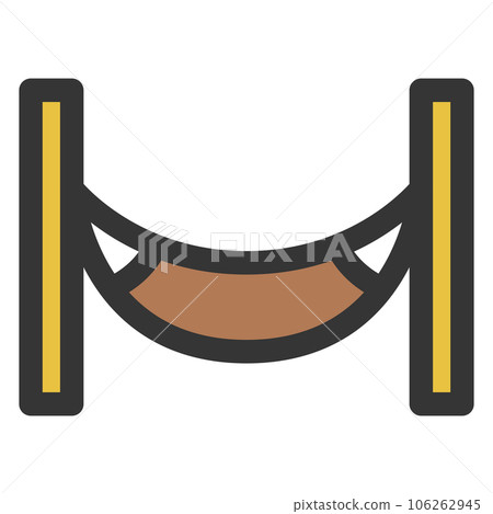 露營相關顏色單品圖標 吊床 106262945