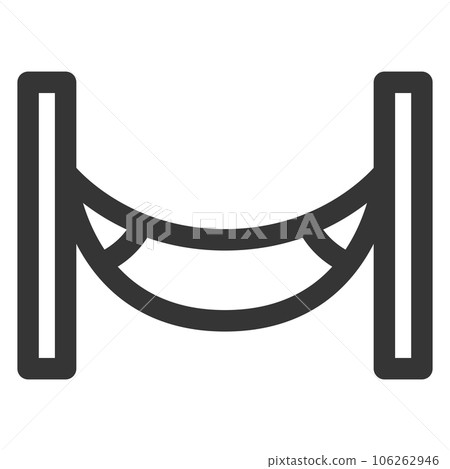 露營相關線圖單個圖標吊床 106262946