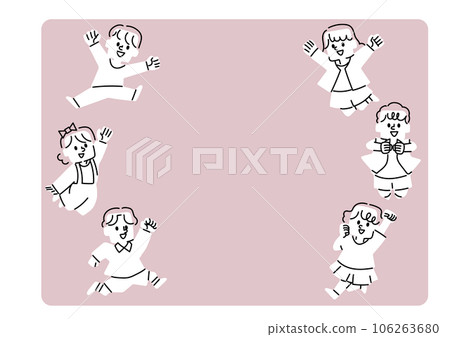 Frame of children jumping 106263680
