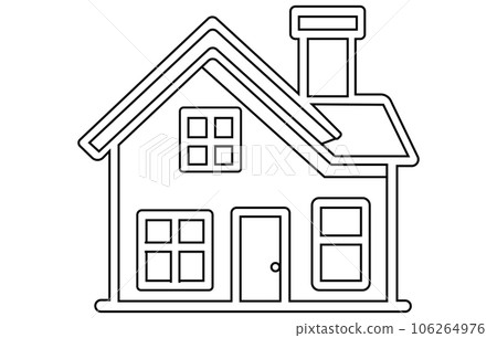 Set line icons of houses , Various Outline Small and tiny houses, continuous line drawing of house , 106264976