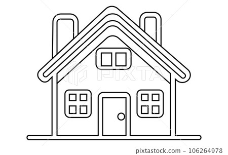 Set line icons of houses , Various Outline Small and tiny houses, continuous line drawing of house , 106264978