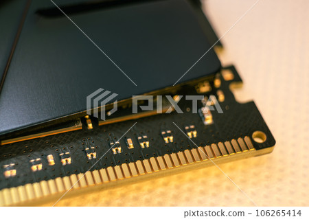 DDR4 DRAM memory module computer contacts macro DDR4 DRAM memory module computer contacts macro 106265414