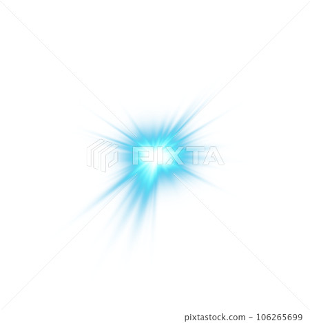 Blue star and sparks isolated on transparent background. Flares and sunbursts. Glowing light effects. PNG. Blue star and sparks isolated on transparent background. Flares and sunbursts. Glowing light effects. PNG. 106265699