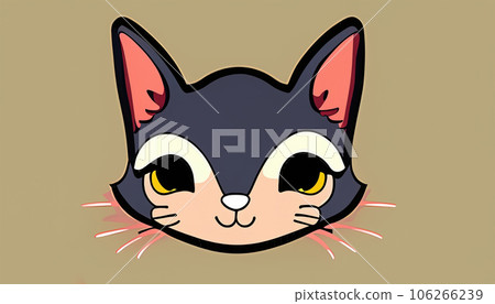a cute cat head cartoon illustration 1 106266239
