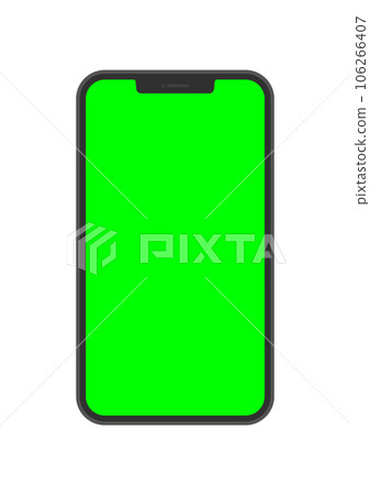 Green screen smartphone mockup - template material for green screen chroma key synthesis 106266407